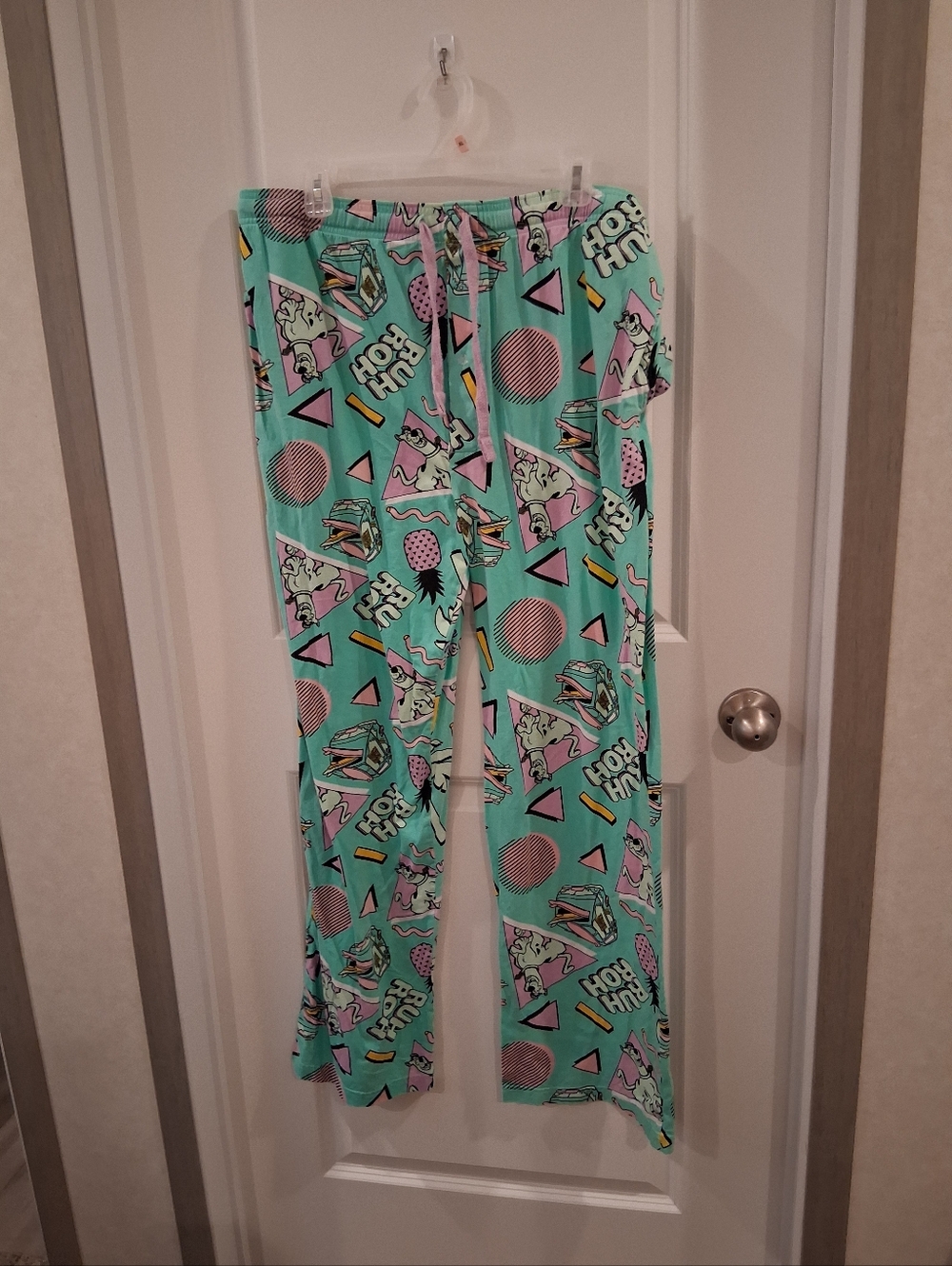 Mens  Mint Graphic Print Lounge Pants with Drawstring Waist Size 2XL Scooby Doo